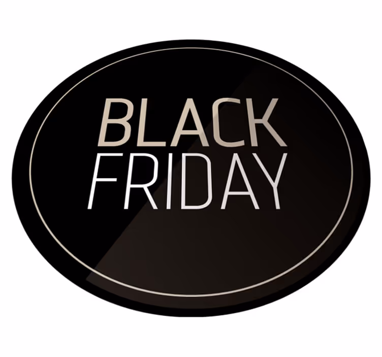 Tapis vinyle rond le vendredi noir est un jour où les magasins of - TenStickers