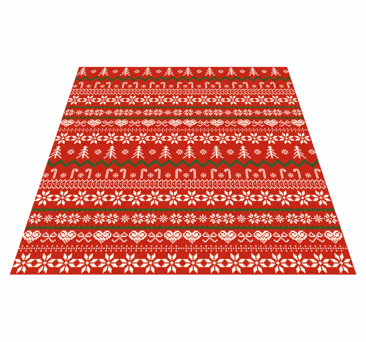 Tapis vinyle noël motif de tissuMotif de tissu - TenStickers