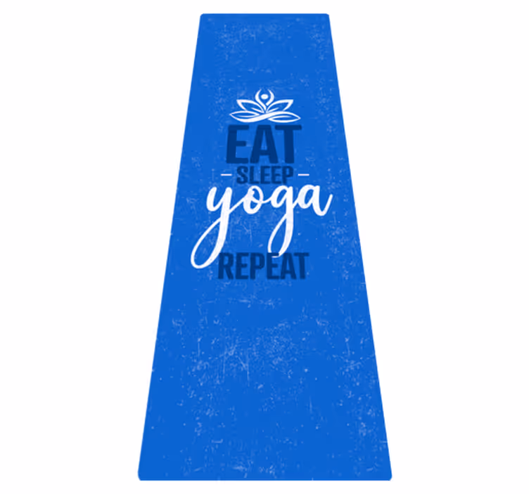 Tapis vinyle mandala "manger dormir yoga répéter" - TenStickers