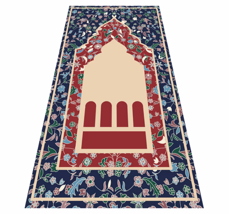 Tapis vinyle rectangulaire orgelet persan à motif floral - TenStickers