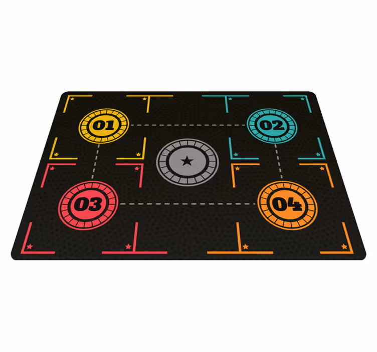 Tapis vinyle rectangulaire entraînement de basket-ball - TenStickers