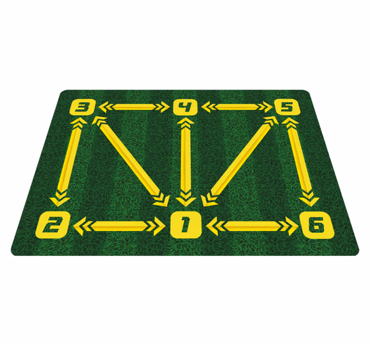 Tapis vinyle rectangulaire entraînement de football - TenStickers