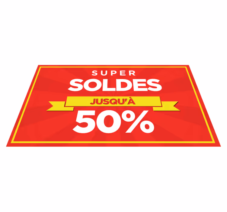 Tapis vinyle rouge vente à prix réduit personnalisée - TenStickers