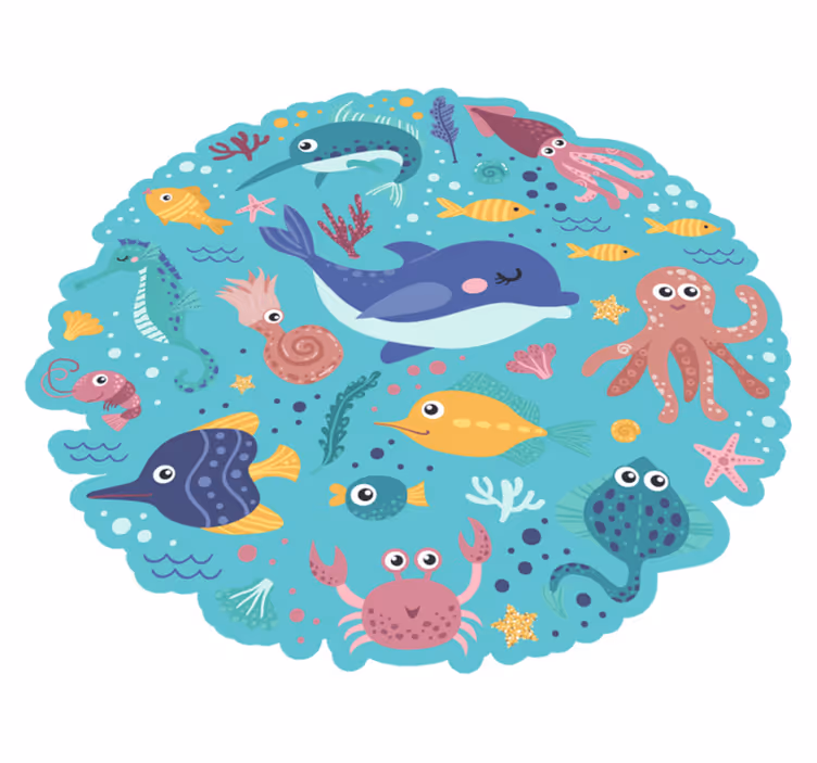 Tapis vinyle illustrations de poisson - TenStickers