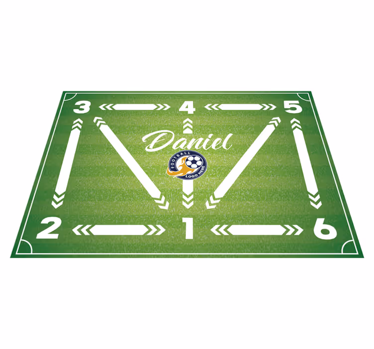 Tapis vinyle rectangulaire entraînement de football - TenStickers