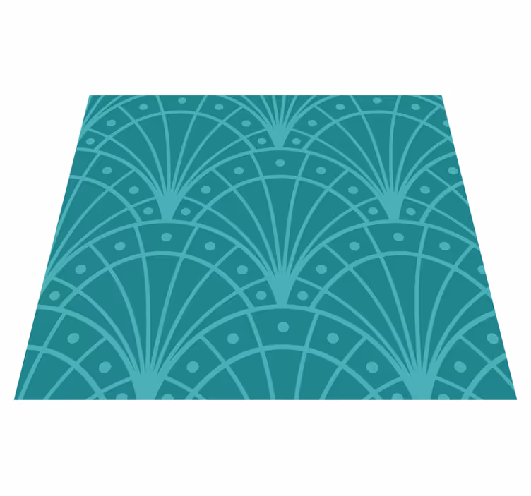 Tapis vinyle turquoise style art déco - TenStickers