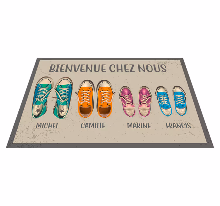 Tapis vinyle hall d'entrée chaussures de bienvenue - TenStickers