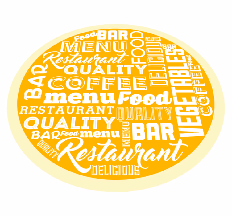 Tapis vinyle citation menu de qualité restaurant - TenStickers