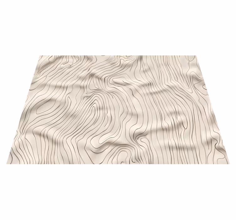 Tapis vinyle beige lignes abstraites - TenStickers