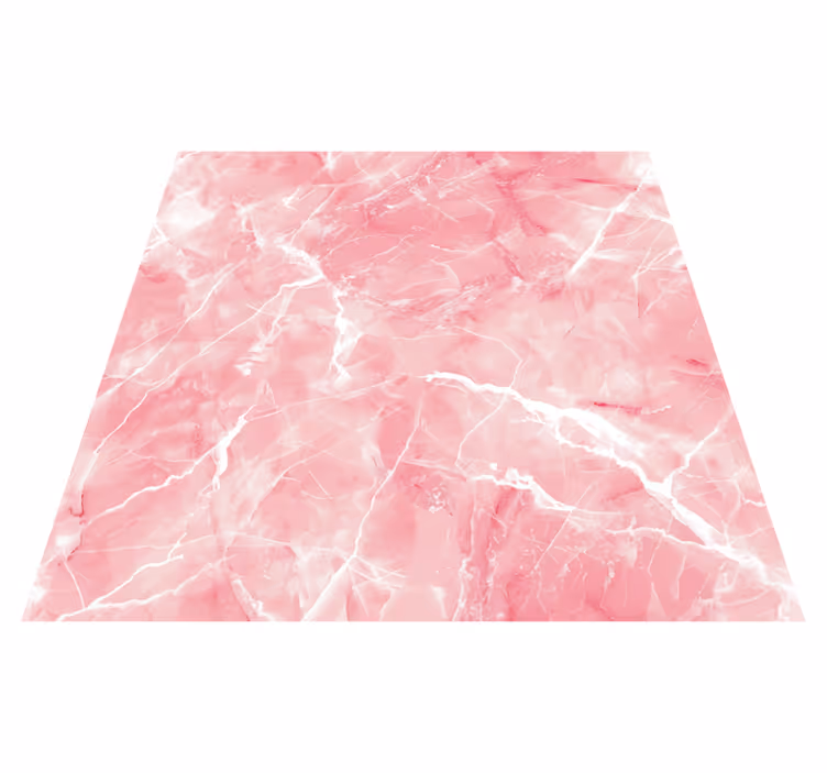Tapis vinyle marbre teinte rose pastel - TenStickers