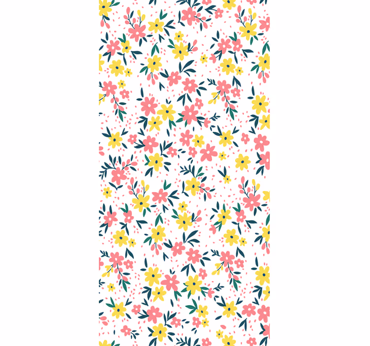 Papier peint floral motif coloré et élégant - TenStickers