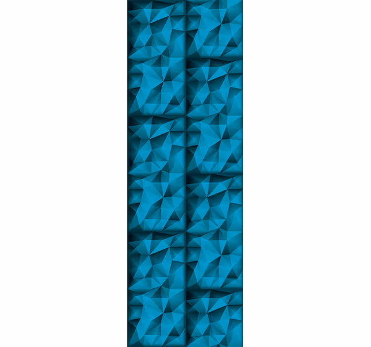 Papier peint triangles motif bleu texturé - TenStickers