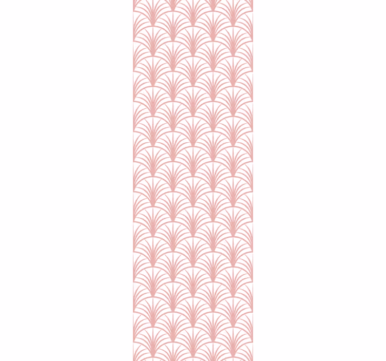 Papier peint moderne motifs d'éventails roses - TenStickers