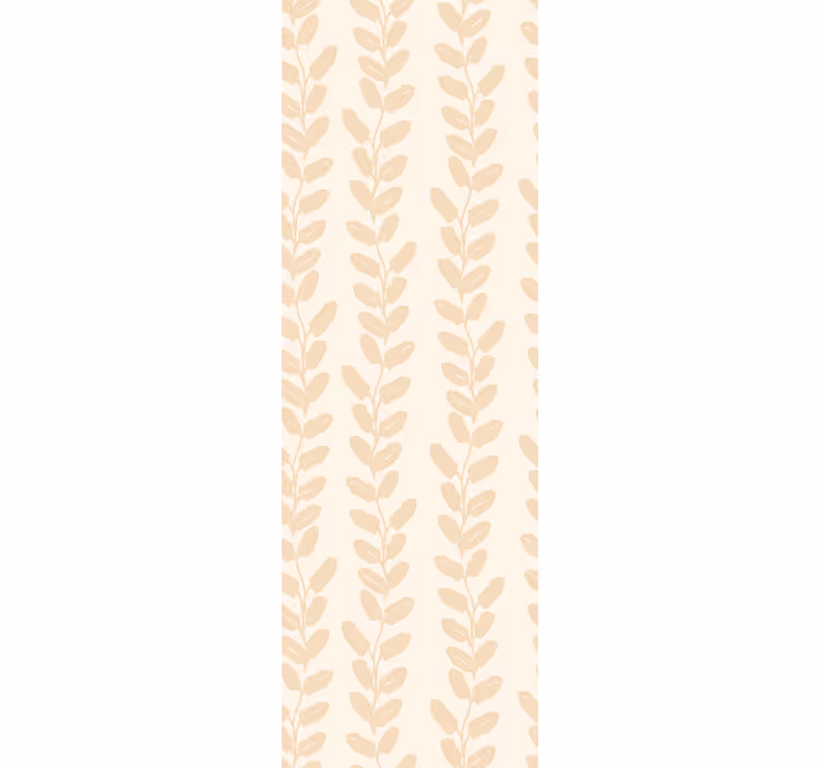 Papier peint feuilles brindilles verticales beiges - TenStickers