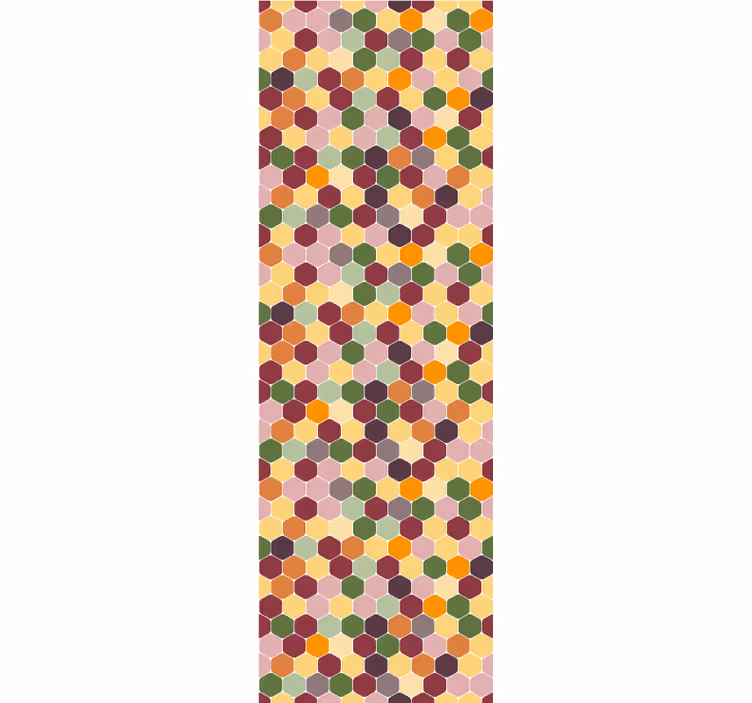 Papier peint carrelage petits hexagones colorés - TenStickers