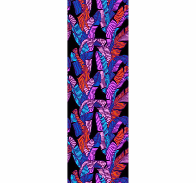 Papier peint fleurs grand motif vibrant - TenStickers