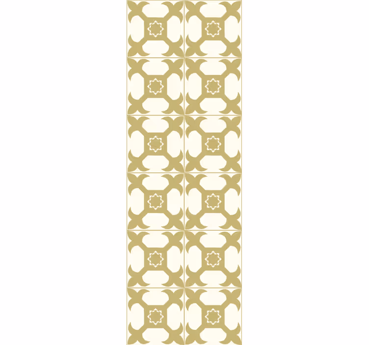 Papier peint carrelage jaune moutarde clair - TenStickers