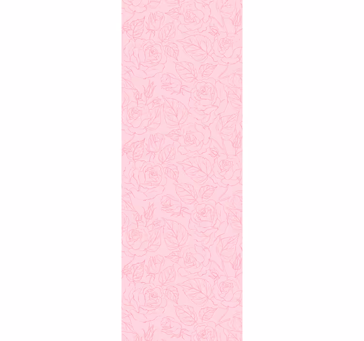 Papier peint floral fond rose - TenStickers