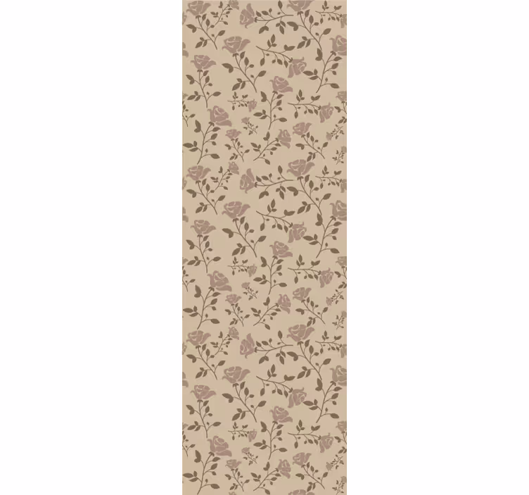 Papier peint fleurs motif de rose délicat - TenStickers