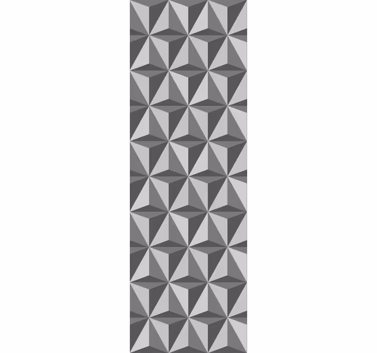 Papier peint motif triangles gris 3d - TenStickers