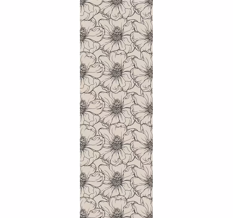 Papier peint salon motif floral élégant - TenStickers