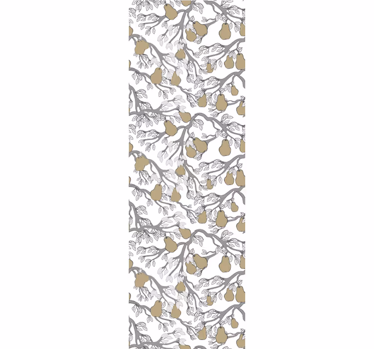 Papier peint arbre branche avec des poires - TenStickers
