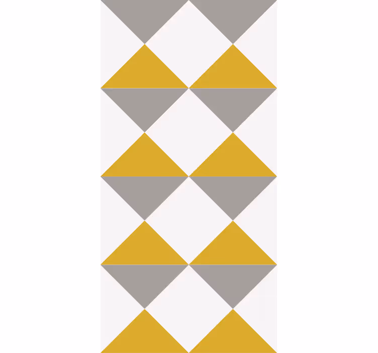 Papier peint carrés motif moutarde et gris - TenStickers