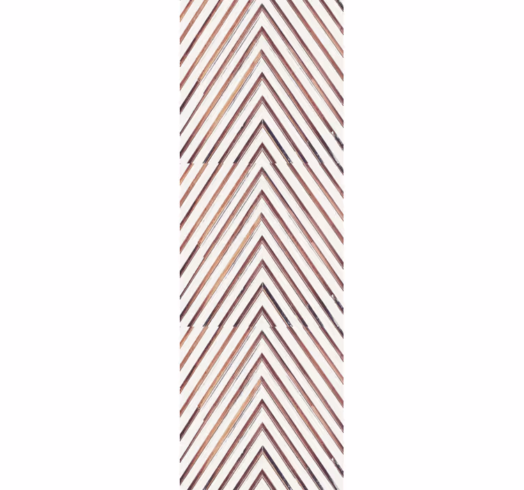 Papier peint géométrique motif lignes en chevrons - TenStickers