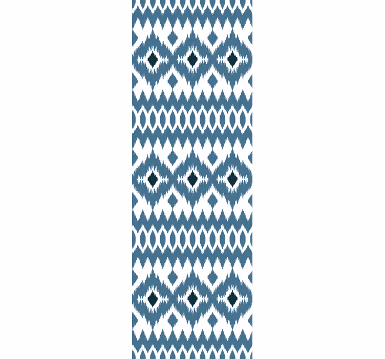 Papier peint ornemental motif tribal indigo - TenStickers