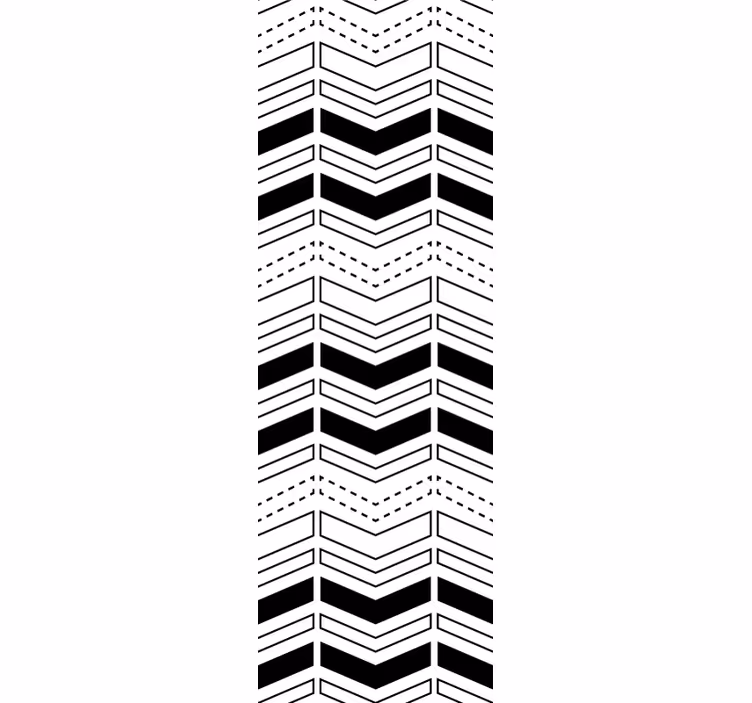 Papier peint géometrique motif de lignes à chevrons - TenStickers