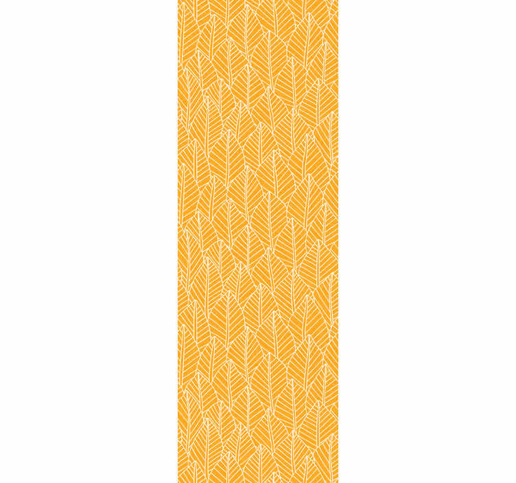 Papier peint feuilles texture feuillue jaune - TenStickers