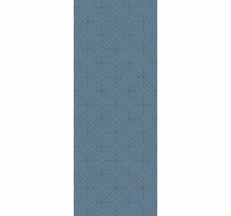 Papier peint géometrique lignes bleues art déco - TenStickers