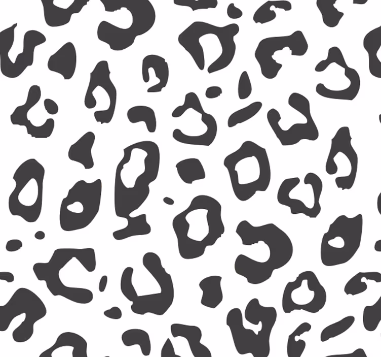 Papier peint léopard élégance en noir et blanc - TenStickers