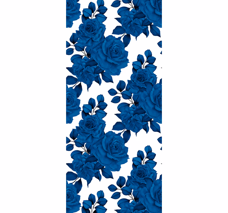 Papier peint fleurs fleur de rose bleue - TenStickers