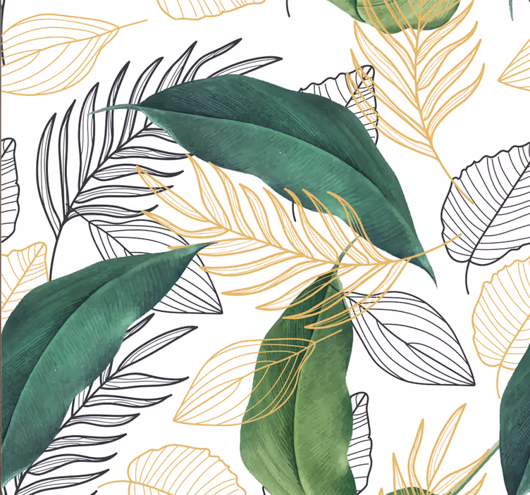 Papier peint nature feuillage vert tropical - TenStickers