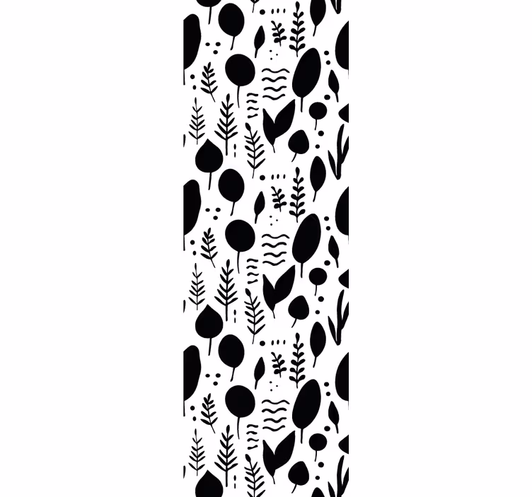 Papier peint feuilles collection noir et blanc - TenStickers
