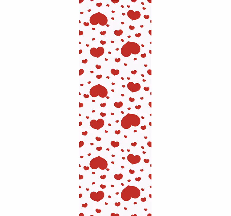 Papier peint rayé formes de cœur - TenStickers