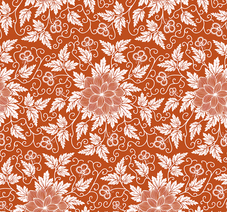 Papier peint fleurs charmant présentoir beige - TenStickers