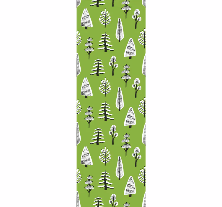 Papier peint nature arrangement d'arbre vert - TenStickers