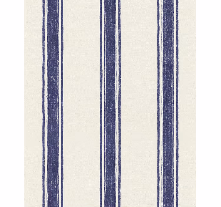 Papier peint géométrique lignes verticales bleu marine - TenStickers