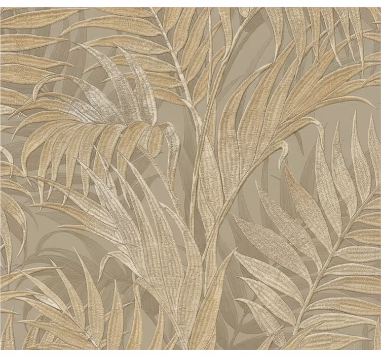 Papier peint feuilles texture palmier beige - TenStickers