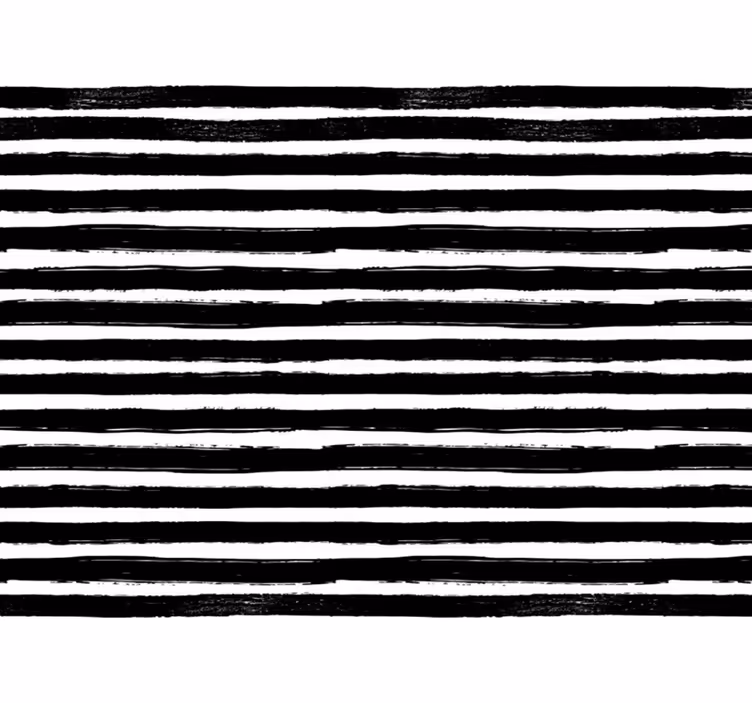 Papier peint ligne horizontale rayures noires et blanches - TenStickers