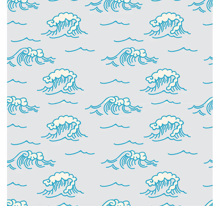 Papier peint nature motif vagues - TenStickers