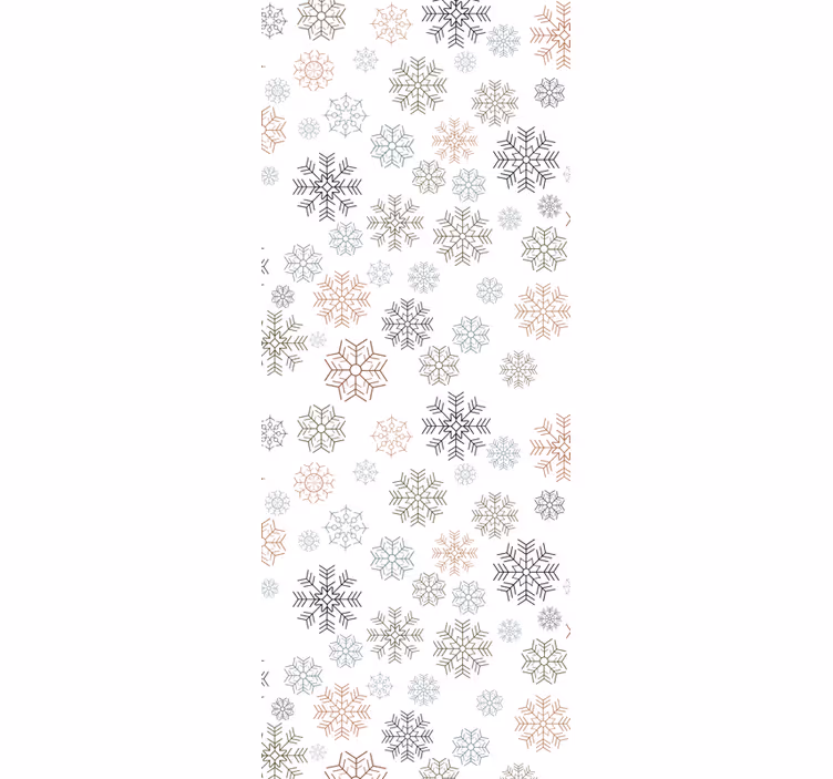 Papier peint noel motif flocons de neige beige - TenStickers