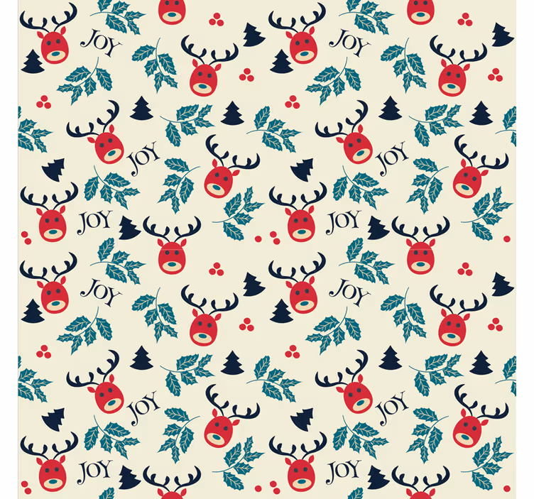 Papier peint noel joie et renne - TenStickers