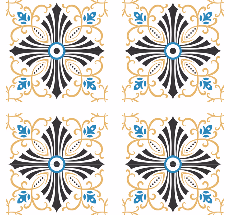 Papier peint ornemental design spirale croisée vintage - TenStickers