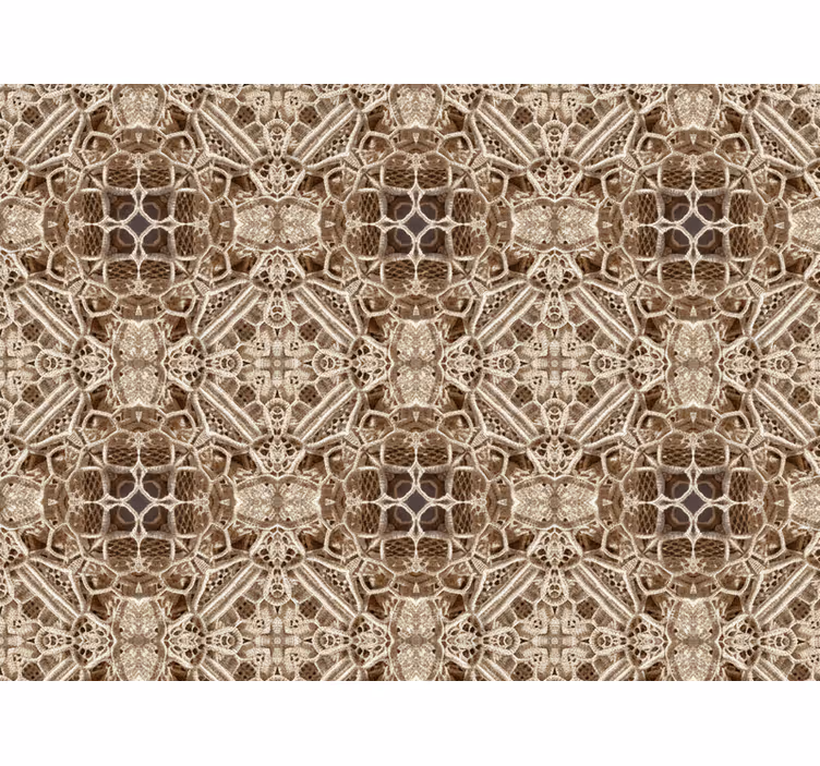 Papier peint salon kaleidoscope en dentelle ornée - TenStickers