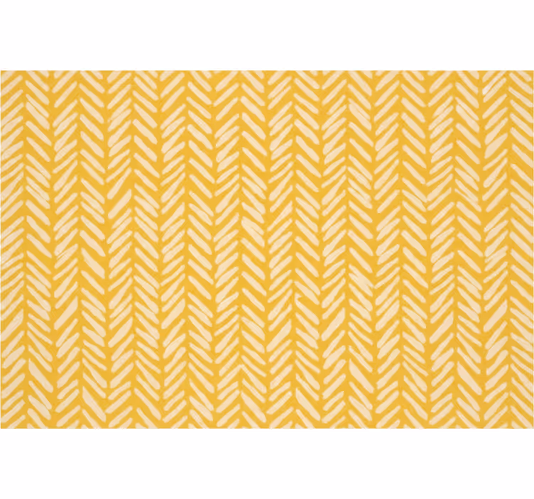 Papier peint salon chevron jaune en zigzag - TenStickers