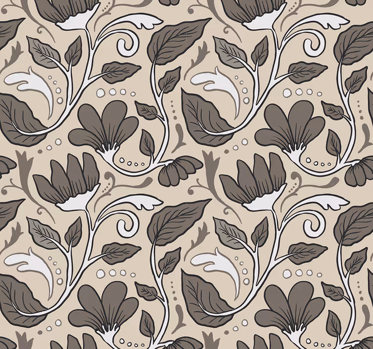 Papier peint chambre motif floral vintage - TenStickers