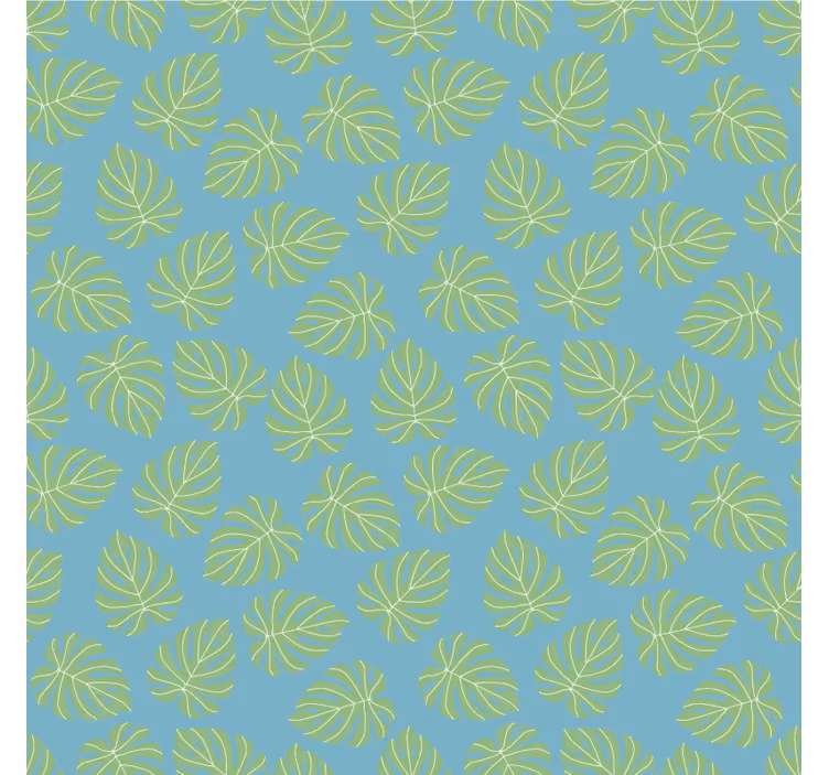 Papier peint chambre design feuilles vertes été - TenStickers